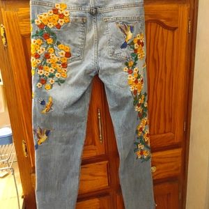 Free People Jeans. Sunflowers.